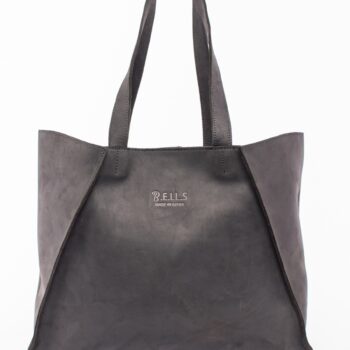 Oily Pull-Up Leather Tote Matte Black