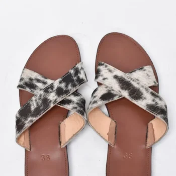 Leather + Cowhide Sandals